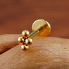 Titanium 16G Mini 4 Bead Cluster Labret Lip Ring Tragus Cartilage Helix Conch Earring Stud Nose Piercing - Image 5
