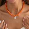 Colorful Acrylic Bead Necklace with Irregular Pearl-Style Pendant - Image 8