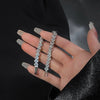 Roman Rhinestone Bracelet for Women Crystal Zircon Chain Bracelets Bangle Bridal Jewelry Accessories - Image 5