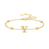 Silver Zircon Gold 26 Letter Bracelets For Woman Simple Jewelry Wedding Party GiftS Jewelry A - Image 23
