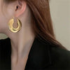 U-Shaped Chunky Hoop Earrings with Geometric Profile - Image 12