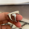 Silver Open Finger Ring Golden Clear CZ Square Droplet Geometric Punk For Women Jewelry Gift - Image 25