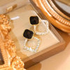 Korean Style Black Zircon Stud Earring For Women Shiny Rhinestone Square Geometric Earrings Party Statement Jewelry Gifts - Image 6