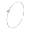 gold plated micro-set zirconia 26 letters A-Z simple unisex bracelet lucky letters bracelet silvery - Image 5
