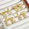 Small Clear Crystal Heart Earrings for Women Gold Plated Dangle Earrings CZ Jewelry Gifts - Image 1