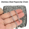 10 Feet Paperclip Chain Stainless Steel Chain Bulk Gold Color Paper Clip Chain for Necklace or Bracelet Making - Image 2