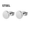 1 Pairs Punk Stainless Steel Stud Earrings Black Earrings Set For Men Women Vintage Hip Hop Piercing Ear Jewelry Accessories - Image 30