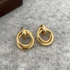 European Simple Metal Drop Earrings for Women Leaf Round Water Droplet Butterfly Twist Geometry Earrings Jewelry Christmas Gift - Image 23