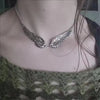 Vintage Angel Wings Feather Choker Big Pendant Aesthetic Link Chains Statement Necklace for Women Collar Bib Wedding Tribal Gift - Image 5