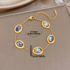 Gold Plated Stainless Steel Wristband Bracelet for Women Elegant Abalone Shell Oval Chain Bracelets Jewelry Gifts - Image 6