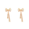 Zircon Bow Earrings Acrylic Crystal Tassel Earrings For Women Party Jewelry Accessories Gifts - Image 4