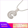 Silver Color Bubble Initial Letters Necklaces 26 Letters Pendants Necklaces for Women Brass CZ Jewelry - Image 35