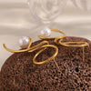 Knot Imitation Pearl Earrings Stainless Steel for Women Elegant Jewelry Gift - Image 3