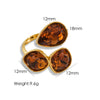 Carlidana Jewelry Open Rings Gold Plated Stainless Steel Simple Multi-Color Crystal Ring For Women Jewelry - Image 10