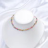 Stone Necklace for Women Tourmaline/Fluorite/Amethyst Handwork Choker Jewelry Party/Wedding Design - Image 3