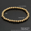 Stainless Steel Gold Plated Elastic Beaded Bracelet Stackable Design Unisex For Daily Commute And Party Wear - Image 14