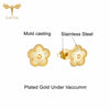 12 Pairs Set Golden Stainless Steel Flower Stud Earrings For Women Girls Ear Jewelry Gifts Bulk - Image 6