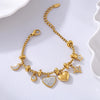 316L Stainless Steel Heart Charm Bracelet with Crystal Accents - Image 22