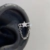 1pcs Quality Shiny Cross Zircon 316L Stainless Steel Ear Bone Nail Y2K Style Silver Color Earring for Women Cochlear Accessories - Image 33