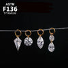 High-quality ASTM Titanium Classic Pear-cut Zirconia Accessory Charm Earrings Jewelry Items - Image 5