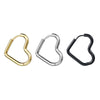 Glossy Stainless Steel Hoop Earrings For Women Men Hip Hop Steapunk Round Oval Heart Black Gold Silver Color Huggie Jewelry Gift - Image 3