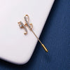 Letter Rhinestone Word Letter Pins Brooches For Women Butterfly Zircon Long Needle Brooch Clothing Jewelry Gift - Image 4