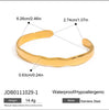 Minimalist Round White Zircon Double Layer Hollow Bracelet Pvd Stainless Steel Stackable Cuff Bangle Women - Image 11