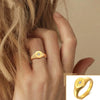 Women Star Signet Rings, Gold Color Stainless Steel Round Finger Band, CZ Stone Star Girl Anel - Image 2
