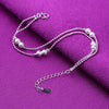 Silver Color Stamp Anklets For Women Foot Leg Chain Link Bracelet Double Layers Beach Accessories Jewelry - Image 28
