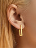 Silver Simple Square Zircon Hoop Earring For Women Engagement Wedding Jewelry - Image 2