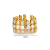 White Zircon Geometric Stainless Steel Rings For Women Gold Color Adjustable Wedding Aesthetic Ring Jewelry Gift Accessories - Image 6