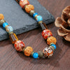 1PC Men's ethnic boho tiger eye stone beaded necklace for men tribal bohemia wooden bodhi beads necklace man jewelry - Image 3