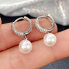 Imitation Pearl Dangle Earring for Women Silver Color Bling Cubic Zirconia Elegant Lady Jewelry - Image 27