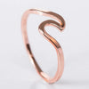 Women Stainless Steel Wave Ring Minimalist Statement Daily Beach Party Finger Jewelry - Image 9
