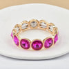 crystal bracelet For Women colorful Geometric rhinestone square elastic thread red white pink bracelet boho style - Image 15