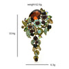 Crystal Flower Brooch Pin in Pink Brown or Purple - Image 4