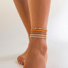 Boho Colorful Seed Beads Anklet Set for Women Summer Beach Simple Elastic Chain Bracelet Barefoot Ankle on Leg Jewelry - Image 3