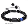 12 Constellation Zodiac Signs Bracelet Black Onyx Beads Cancer Leo Onyx Braided Bracelet for Women Men Couples Jewelry Gift - Image 2