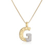Gold/Silver Color Mixed 26 Letters Pendant Necklaces For Women Men Shiny CZ Zircon Inlay Party Jewelry Gift - Image 10