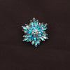 Three Layer Zircon Inlaid Mini Snowflake Brooch Small Buckle Pins Badges Jewelry - Image 2