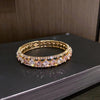 Geometric Zircon Bracelet Bangles For Women Pink Green Cuff Bracelets Weddings Party Jewelry - Image 7