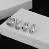4Pcs/1Pcs Creative Silver Color Zirconia Clip on Earrings for Women Geometric Ear Cuff Without Piercing Girl Jewelry - Image 2