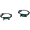 Sell Silver Squre Hoop Earrings for Women Silver Ear Studs Initial Earrings - Image 6