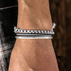 Pcs or 3/Set Men's Bracelets Classic Silver Plated Bracelets Black White Handmade Knot Rope Set Jewelry - Image 6