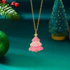 Full Rhinestone Christmas Tree Snowflake Pendant Necklace For Women Zircon Star Sweater Collarbone Chain Jewelry - Image 12