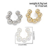 Punk Vintage 3Pcs C-Shaped Ear Clip For Women Simple Pearl Acrylic Small Round No-Pierced Earring Female Party Jewelry - Image 10