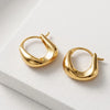 Geometric Twisted Hoop Earrings in Gold-Tone or Silver-Tone - Image 6
