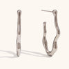 Simplified Casting Wave V-shaped Stainless Steel Women's Earrings Daily Women's Jewelry - Image 5