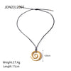 Geometric Pendant Necklace with Wax Cord and Metal Finish Options - Image 22