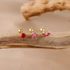 3PCS Women's Stainless Steel Flower Small Stud Earrings Set Outdoor Travel Carnival Party Festival Dressing Gifts - Image 7